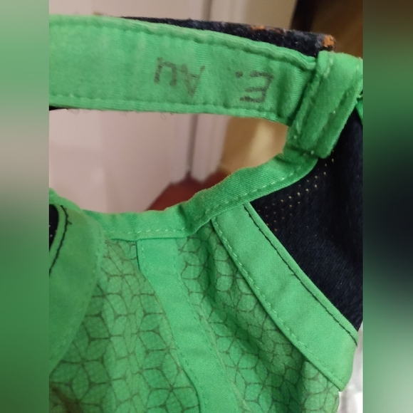 Columbia 5 Panel Floppy Cycling Sport Neon Green Adjustable Men's Nylon Cap Hat - Picture 12 of 12